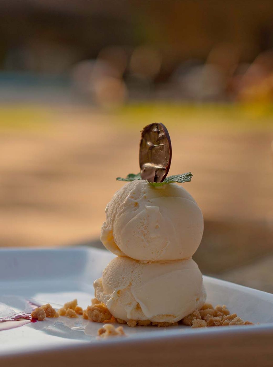 Sobremesa servida no Restaurante Taioba